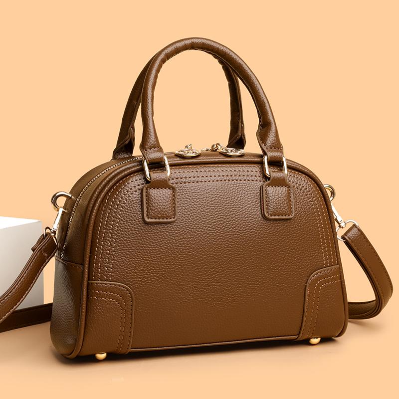 Soft Leather Handbag Women's Small Square Bag Crossbody Bag