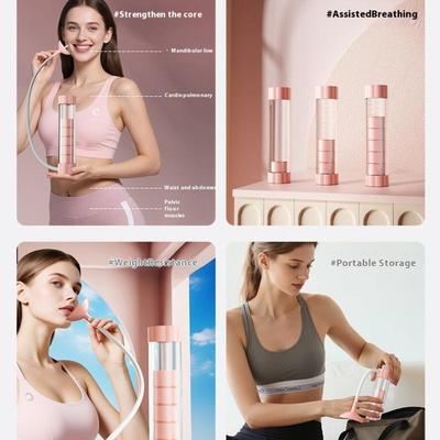 Ayarlanabilir Diyafram Nefesi Dambıl Eğitmeni Çekirdek Gücü İçin Yüz Tonlama Akciğer Kapasitesi Genişletici