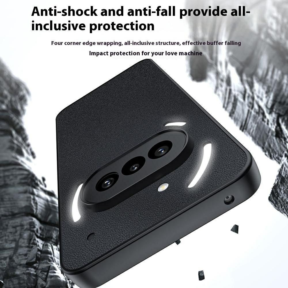 For Nothing Phone (3a) Case PU Leather Coated PC+TPU Anti-Drop Phone Cover