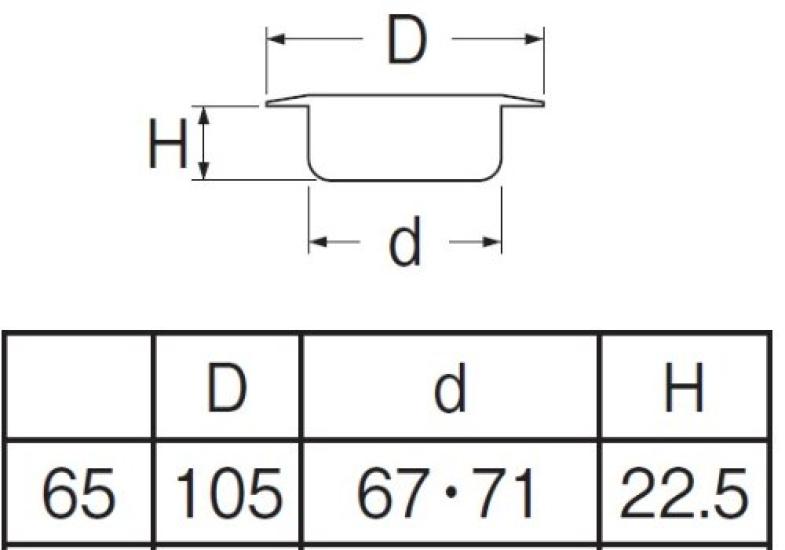 Sanei Cleaning Port for for 65mm Diameter Pipes (Sanei) [Wide-flange VU/VP Pipes] H52-2-65