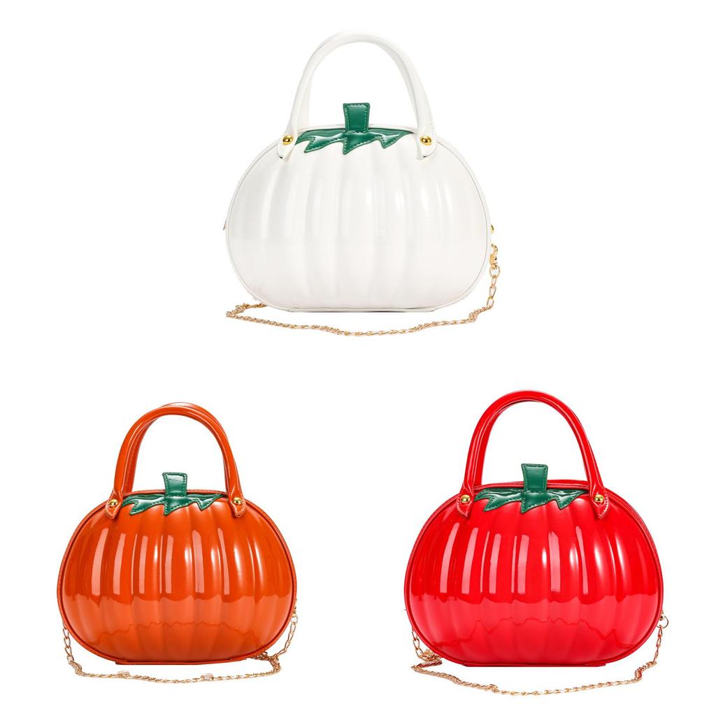 Halloween Pumpkin Bag Pu Material Small Circular Crossbody For Daily Wear