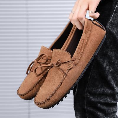Mocasines de Diseño para Hombre al Aire Libre Moda Cuero Gamuza Hombre Zapatos Casuales Transpirables Cómodos Antideslizantes Slip-on Zapatos para Conducir