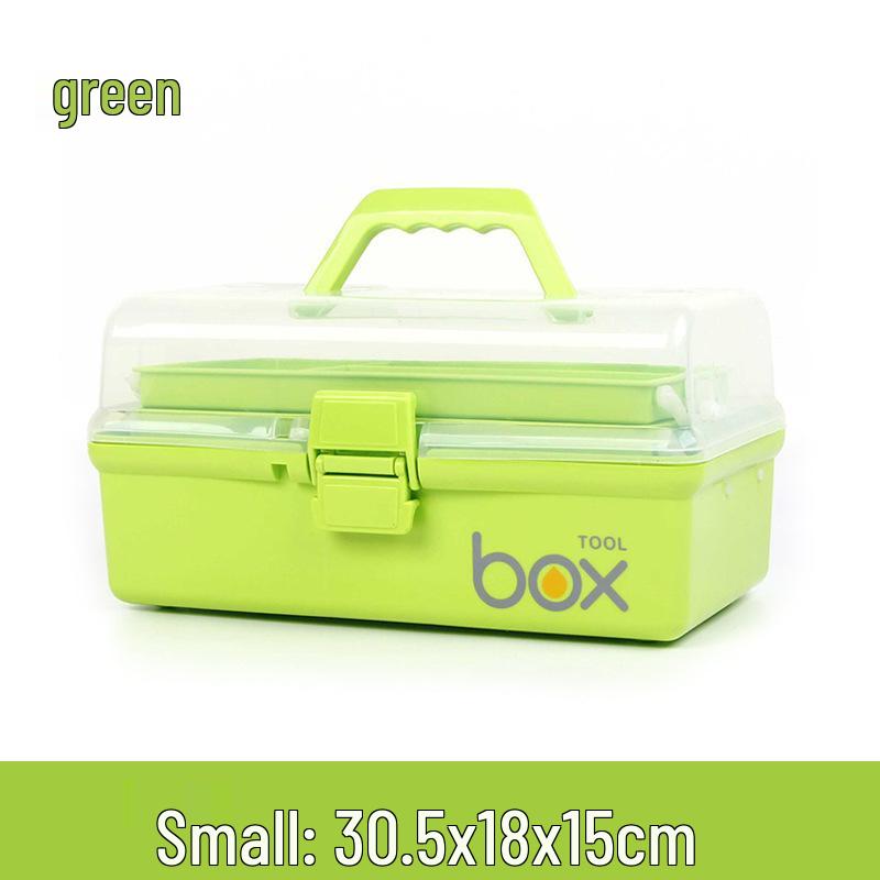 

Portable Three-Layer Art Toolbox for Students - Multifunctional Storage for Gouache Painting Supplies