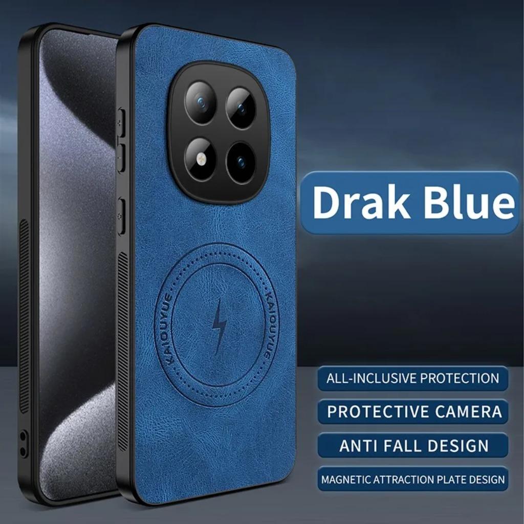 Leather Texture Soft Bumper Magnetic Phone Case For Xiaomi Redmi Note 17 Pro 15 Pro+ K90 ProMax K80 A7Pro A5 17 15 14C Cover