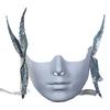 Halloween Mask with Wing Half Face Mask Mechanical Mask For Women Men Halloween Masquerade Halloween Cosplay Accessories