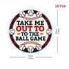 Baseball Metal Wall Art 2D Flat Sign 8x8 Inch Player Decor Home Bar Gift