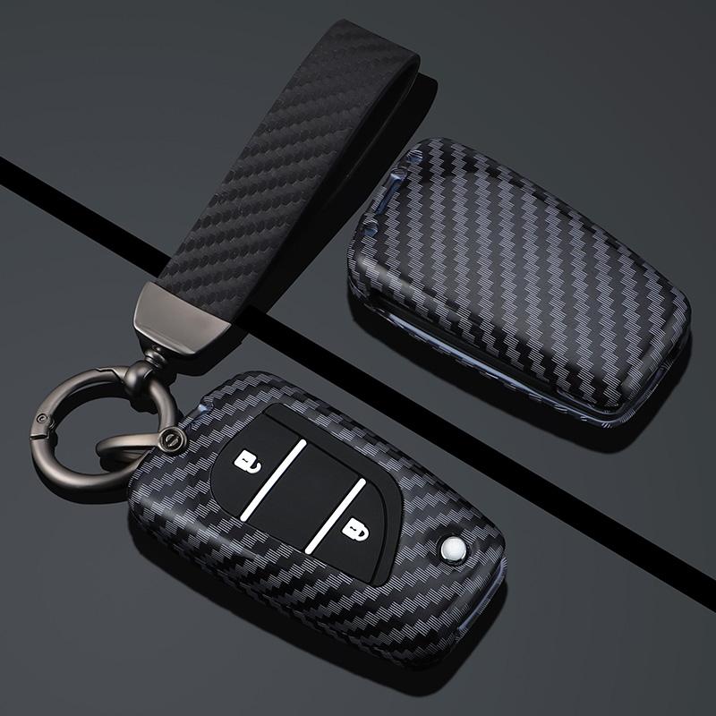 Carbon Style Abs Auto Key Fob Cover Case Remote Fit For Toyota Camry Rav4 Forturner Hilux Auris Corolla Avensis Verso Yaris Aygo Scion Tc Im