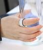 Wholesale 8 row Crystal Rings for Women Austria Crystal Ring Stainless Steel Bijoux For Women Wedding