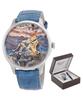 Edmond Limited Edition Handcrafted 3D Tiger Multicolor Dial Automatic H1886TA Men's Watch With Gift Set