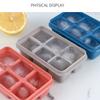 DIY Ice Cube Trays with Lids Silicone Ice Cube Square Molds PP Material Ice Cube Molds for Whiskey Cocktails Mold Accessories
