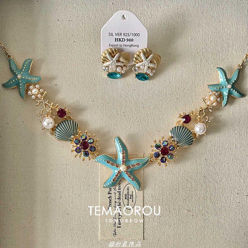Retro Round Resin Necklace: Versatile, Fashionable High-End Clavicle Chain for Women