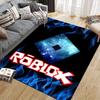 Roblox Flannel Printed Carpet, Home Sofa Decoration for Living Room & Bedroom, Non‑Slip Play Flannel Floor Mat for Game Room