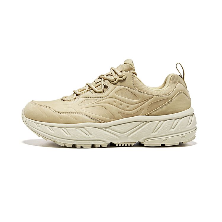 SAUCONY Cyber Web Casual Retro Non-Slip Wear-Resistant Low-Top Running Shoes Unisex Running Shoes Khaki S79054-3