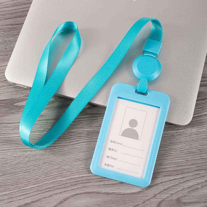 Retractable ID Card Holder with Custom UV Logo Printing and Lanyard