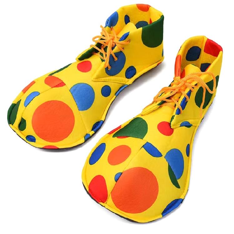 Full Feature Adult Clown Cosplay Set for Halloween Celebration Role Play Rainbow Wig Nose Bowtie Gloves Accessories Set