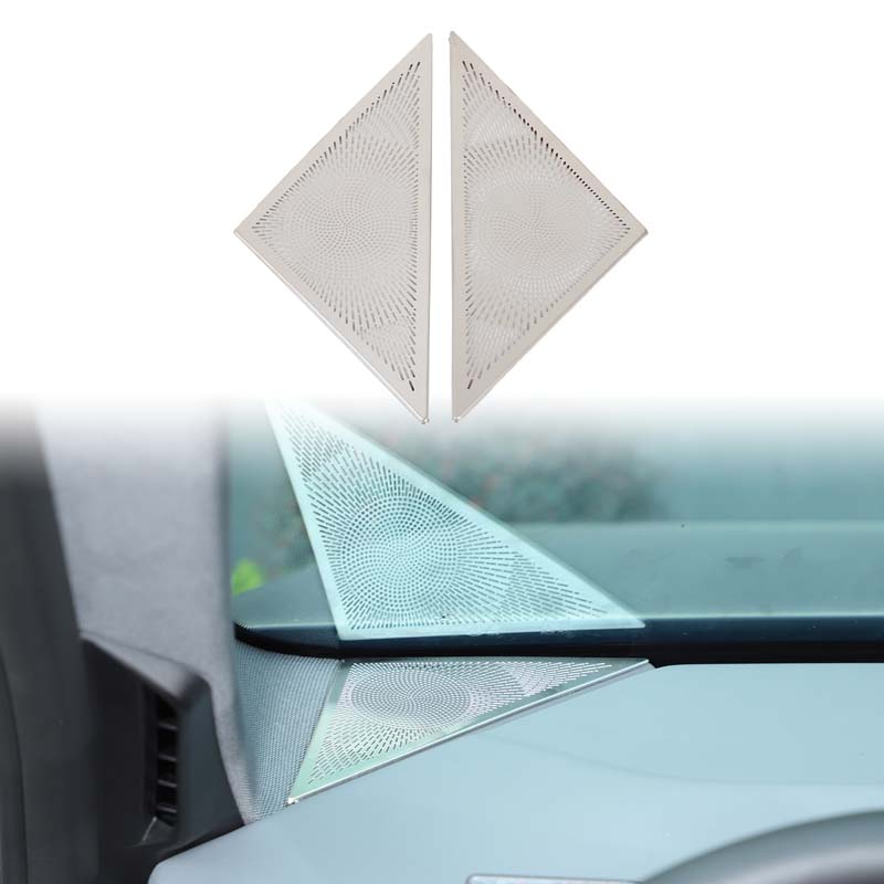 Stainless Steel Car Dashboard Speaker Mesh Decorative Cover Door Horn Cover Suitable for BMW X3 G45 G48 2025+ B-Silver