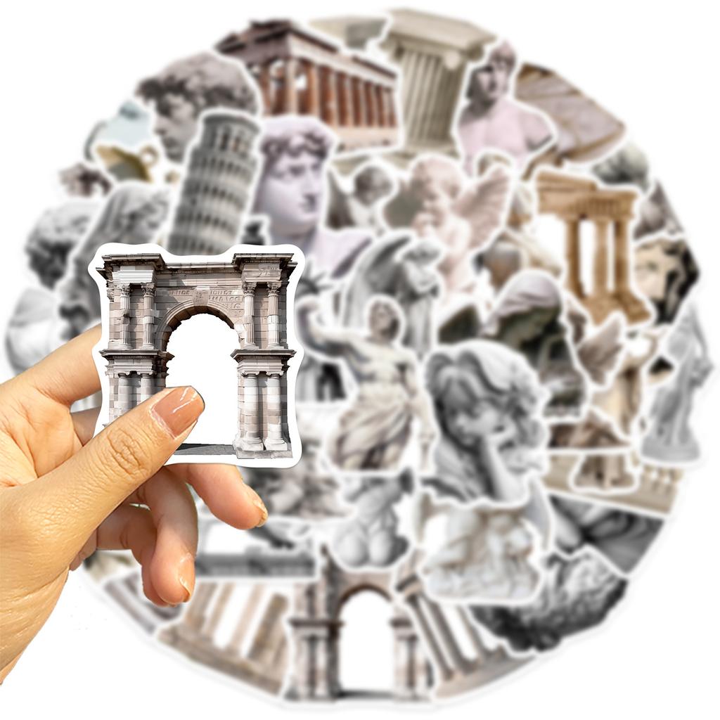 50 Art Style Statues Graffiti Stickers Guitar Notebook Suitcase DIY Waterproof Stickers