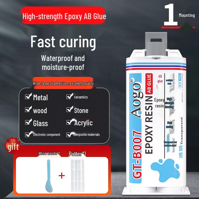 Fast-Drying Transparent Epoxy AB Glue: High-Temp Resistant, Universal Metal Adhesive