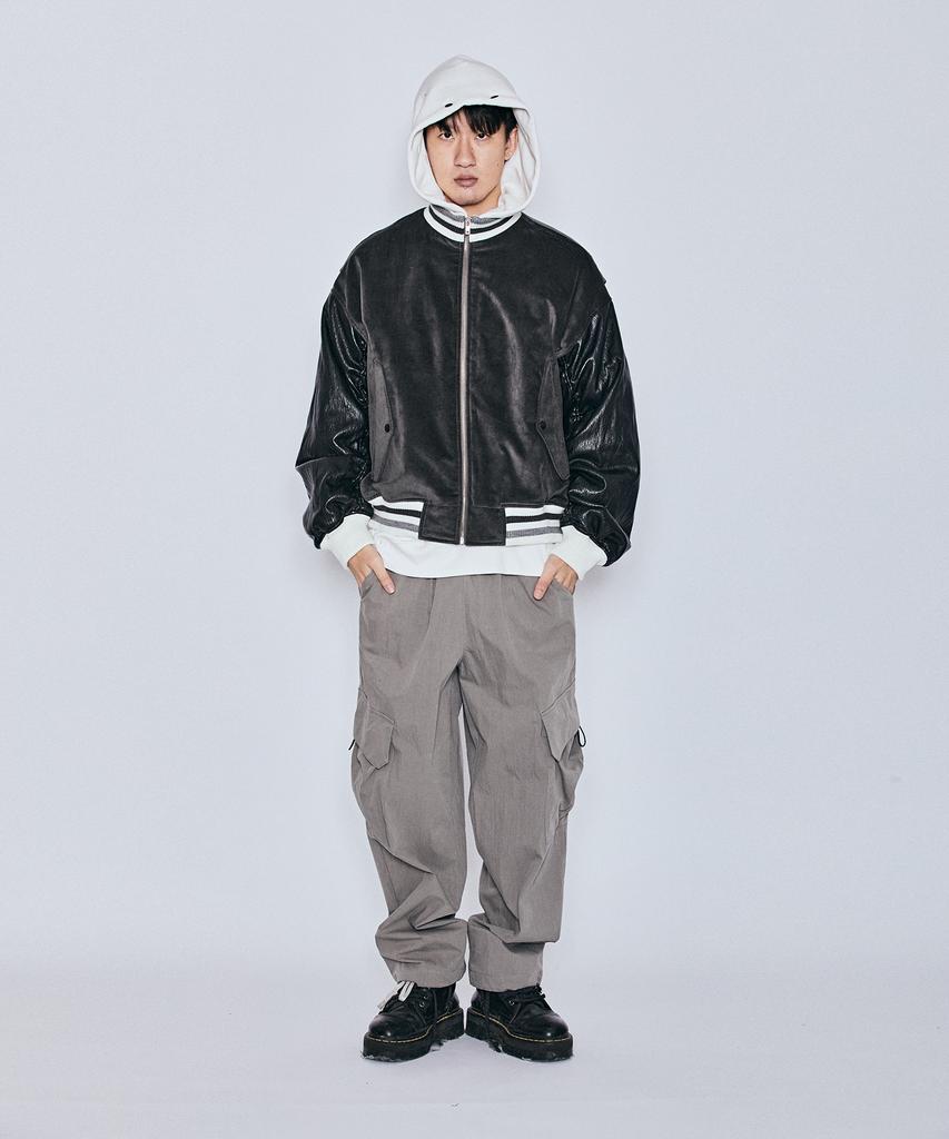 Millimillion Mudstone Velvet Blouson J13- Dark Gray