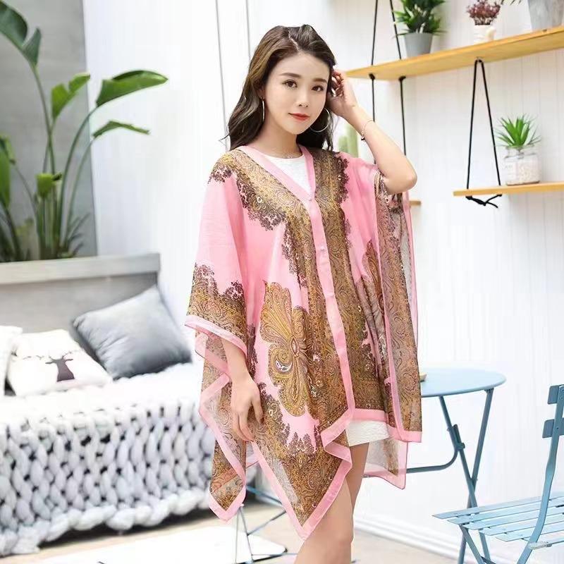 2024 Vielseitiger Sonnenschutz Chiffon-Schal - Damen Langarm Radfahren & Autofahren Seidenschal