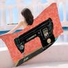 Vintage Sewing Machine Beach Towel Colorful Bath Towels for Girl Microfiber Quick Dry Sand Free Beach Yoga Spa Gym Pool