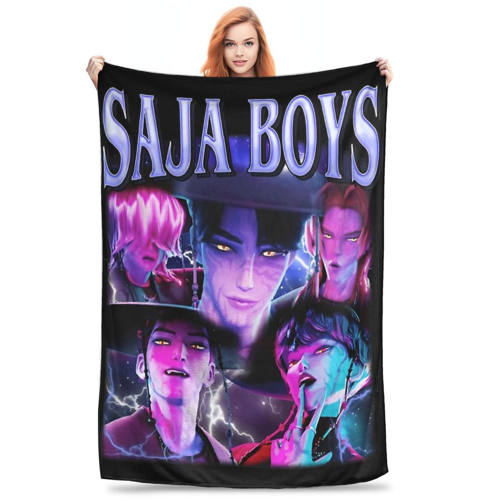 Saja Boys But Daddy I Love Him Kpop Demon Hunters Blanket Multiple Sizes Warm Cozy Fluffy  Throw Blankets for Couch Sofa and Bed