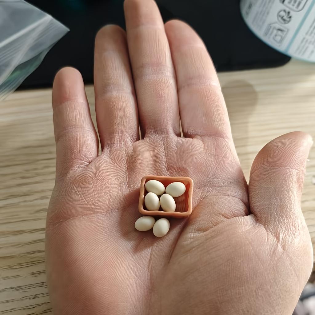 Miniature egg carton simulation decoration 1:12 dollhouse kitchen accessories shooting scene props, decorative ornaments