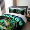 3pcs Cool Fishing Bedding Duvet Cover Set Bass Fish Bedding Quilt Set Fishing Themed Bed Quilt Set Sporty Bedroom Decor Bed