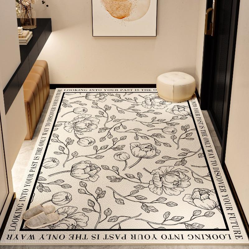 Brown Leaves Autumn PVC Leather Rug Waterproof Oil-proof Stain-resistant Kitchen Carpet Large Area Non-slip Floor Mats Alfombra