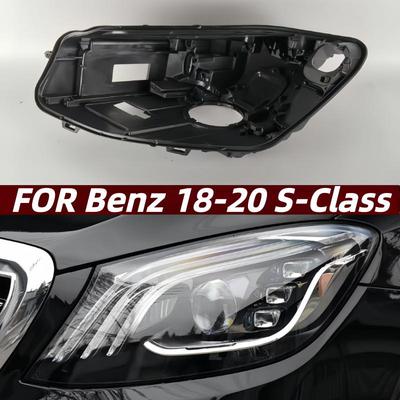 Compatible Headlight Rear Cover for Mercedes-Benz S-Class W222 (2018-2020) - Front Black Plastic Base Cover.