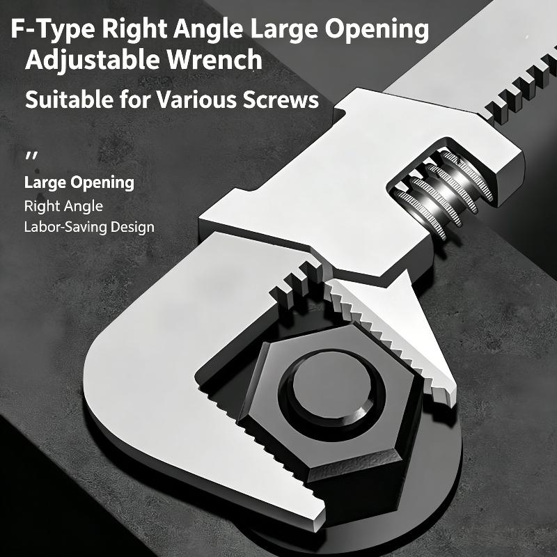 Easy Adjust Adjustable Wrench Wide Opening Multifunctional for Home Repair DIY Plumbing Daily Maintenance
