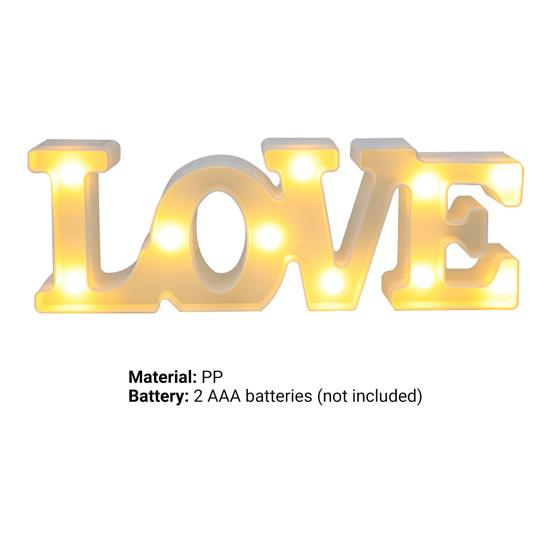 Letter Light Battery Operated Romantic Express Love Props LED Marquee Letters Love Sign Lamp for Wedding