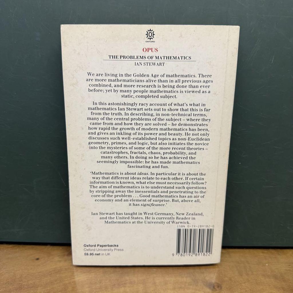 [USED] The Problems of Mathematics by Ian Stewart