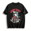 California Shark Rider Fun Shark Riding Motorcycle Graphic Casual T-Shirt Pure Cotton T-shirt
