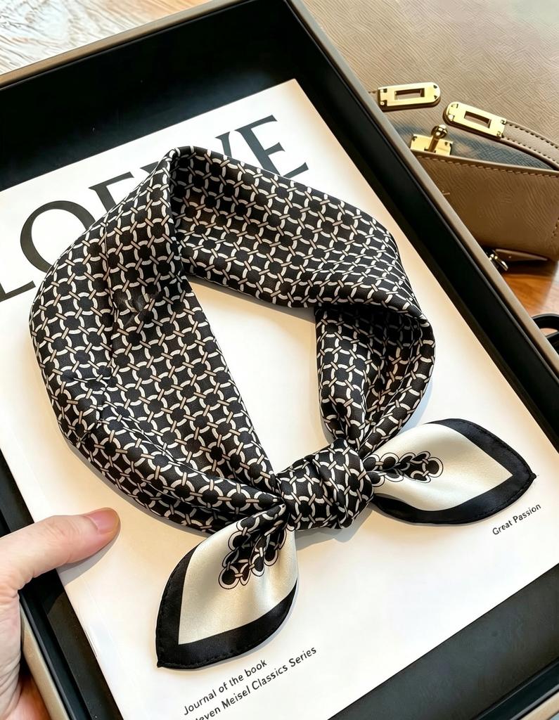 [111 mulberry silk] Bonas women's silk small square scarf silk scarf 11 new autumn and winter gift mother small scarf