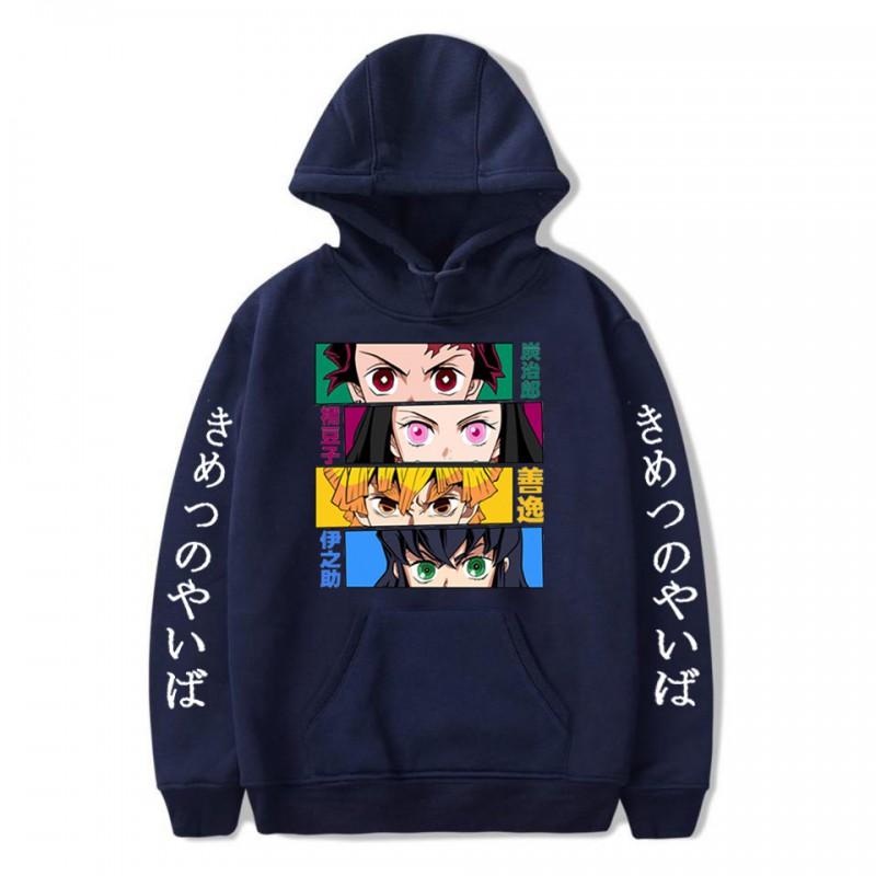 Demon Slayer Anime Hoodie Unisex Oversized Long Sleeve Sweatshirt Winter Casual Streetwear