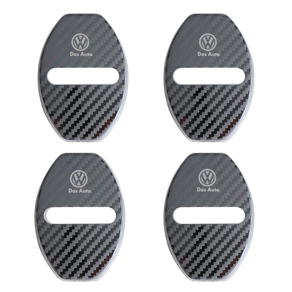 2/4Pcs Car Door Lock Buckle Cover Anti-collision Protective Cover Auto Cover for Volkswagen VW Bora MK7 Beetle Touran Golf 4 5 6 Zk8