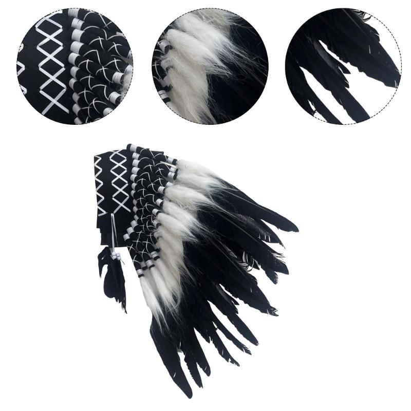 Unique Indian Style Feather Headpiece Cultural Event Headdress for Fashionable Individuals and Event Participants