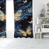Beautiful Butterfly -2 pieces - printed curtain, 100% polyester material, suitable for home decoration