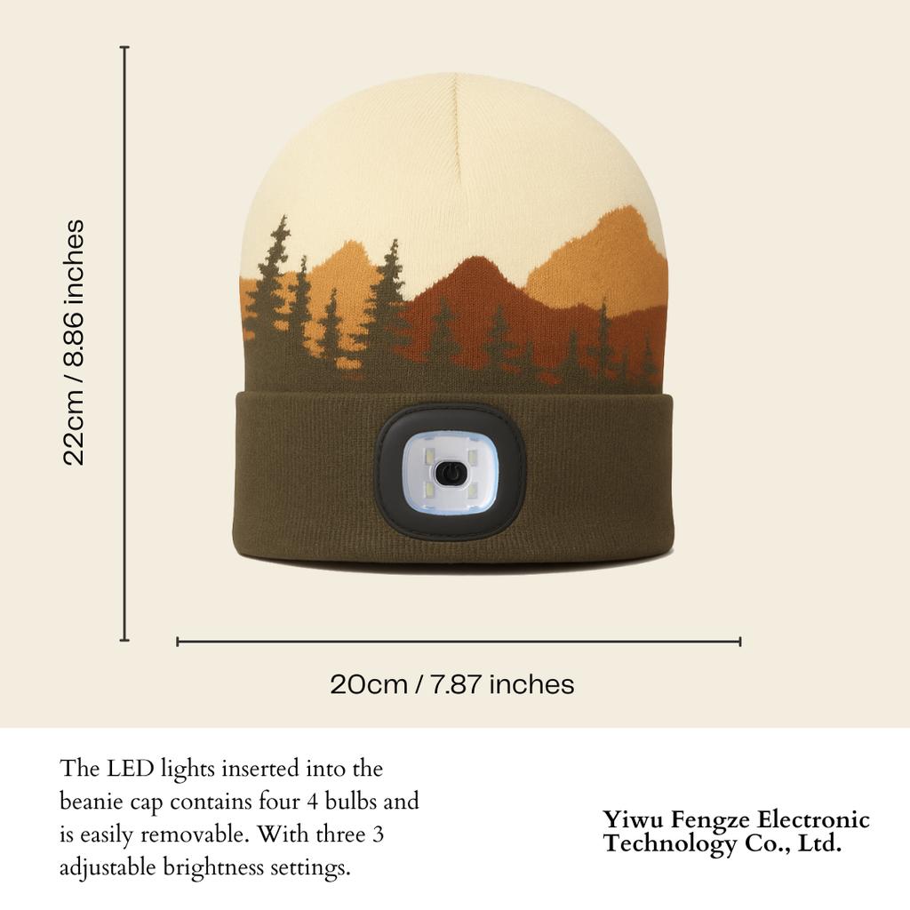 Led Beanie Headlamp Factory Custom logo Winter Running Cap Warm Knit Lighted Hat Outdoor Night Sport Gear Supplier Led Beanie