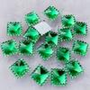 DIY 80pcs 12mm Crystal Acrylic Rhinestones Flatback Square Gems Strass Stone For Clothes Dress Craft -A54