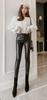 Syvent Sexy PU Leather Skinny Slim Straight Warm Fleece-Lined Pants, Fit, Fit, Fit, Simple, Classic, Casual,