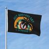 2D Plane, 1pc, Paradise Beach Flag, 91.44X152.4 Cm, Outdoor Decor Flag, with Tropical Palm And Sunset Pattern, Durable Fabric, with Metal Grommets, Su