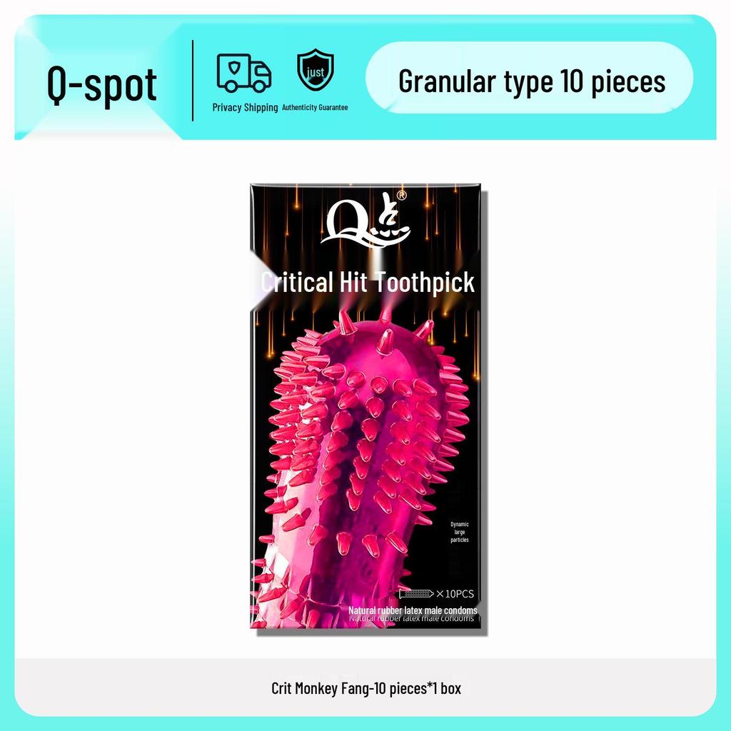 Q Point Ultra-Thin Lubricated Condoms - 10 Count Moisturizing & Safe for Adult Family Planning