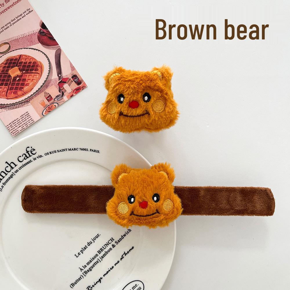 Children's Cute Cartoon Animal Plush Slap Bracelet Wrist Decor Gift