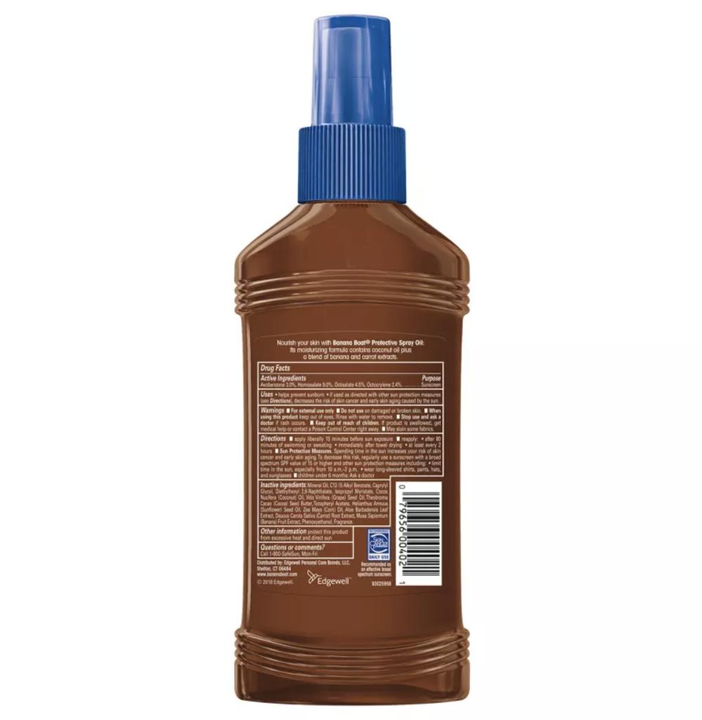 Olej ve spreji s ochranným faktorem SPF 15 Banana Boat 236 ml