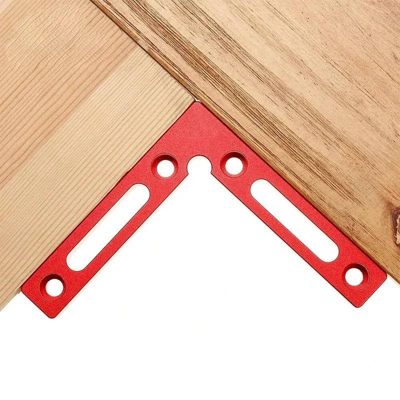 2pc 90 Degree Positioning Square Right Angle Clamp Aluminum L Block W/ Scale Woodworking Clamp Tool for Picture Frame Box Drawe