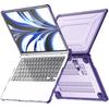 For MacBook Air 13 Inch (2025)/(2024)/(2022) M2 A2681 Laptop Case PC+TPU Kickstand Heat Dissipation Cover