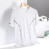 Ice silk short-sleeved t-shirt men's summer thin quick-drying mesh sports fitness half-sleeved top casual elastic T summer wear