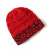Women S Winter Warm Knit Beanie Hat Leopard Pattern Adult